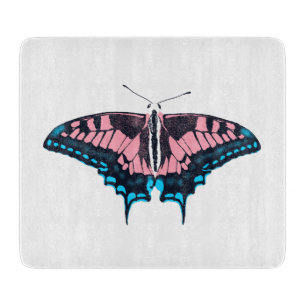 Transgender Pride Flag Swallowtail Butterfly Cutting Board