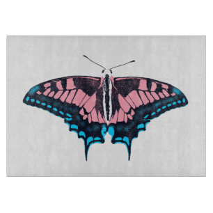 Transgender Pride Flag Swallowtail Butterfly Cutting Board