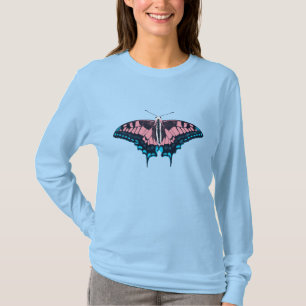 Transgender Pride Flag Swallowtail Butterfly T-Shirt