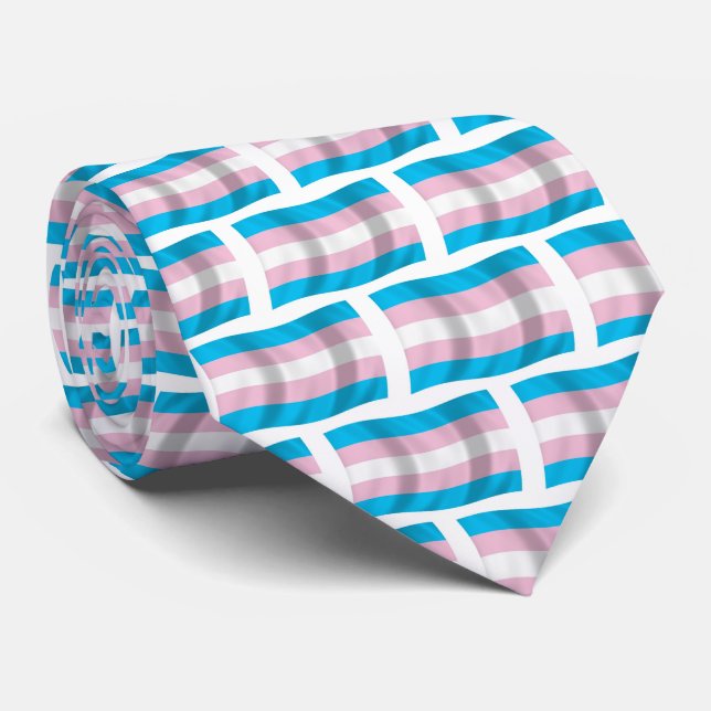 Transgender Pride Flag Tie (Rolled)