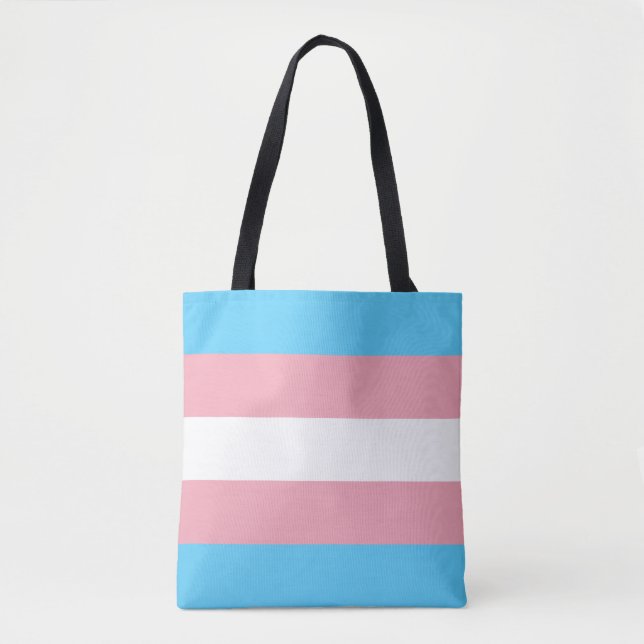 Transgender Pride Flag Tote Bag (Front)