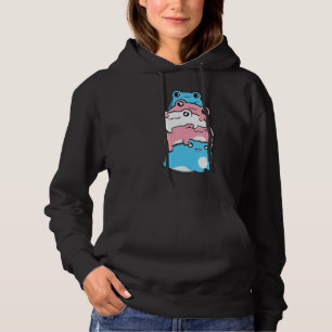 Transgender Pride Frog Pile Transgender Flag Cotta Hoodie