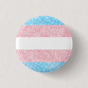 Transgender Pride Glitter 3 Cm Round Badge