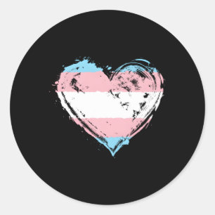 Transgender Pride He Flag Trans Awareness Classic Round Sticker