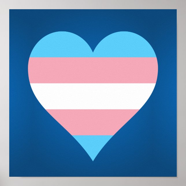 Transgender pride heart poster (Front)
