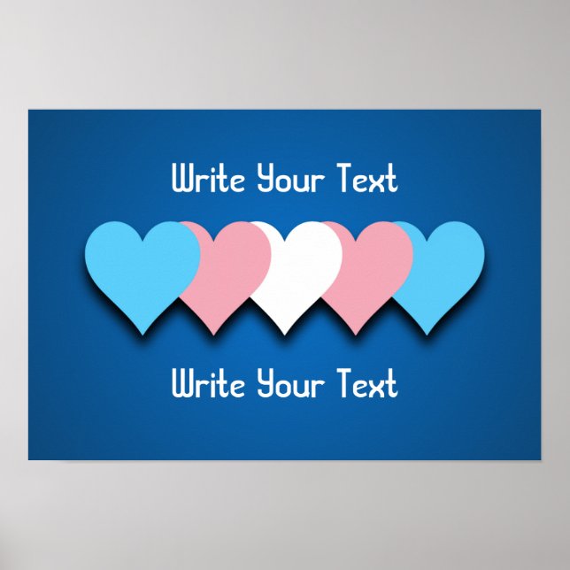 Transgender pride hearts Poster (Front)