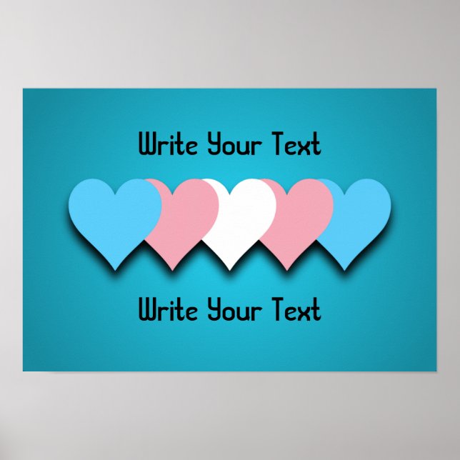 Transgender pride hearts Poster (Front)