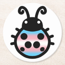 Transgender Pride Ladybug Coaster