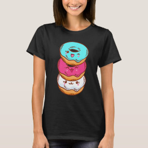 Transgender Pride LGBT LGBTQ Flag Cute With Donut T-Shirt