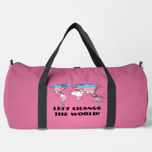 Transgender Pride Map of The World  Duffle Bag