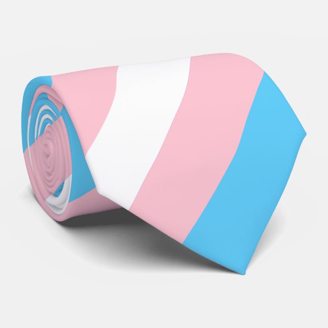 Transgender Pride Necktie (Rolled)