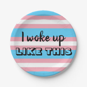 Transgender Pride Party Paper Plate