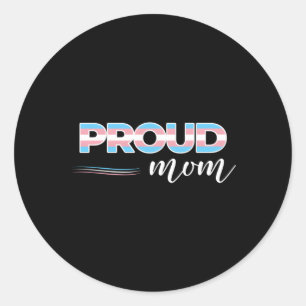 Transgender Pride Proud Trans Mum Equality And Lov Classic Round Sticker