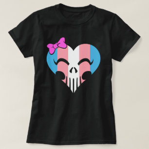 Transgender Pride Skully Women's T-Shirt