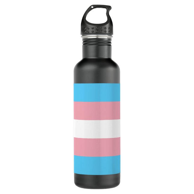 Transgender Pride Stainless Steel Water Bottle (Front)