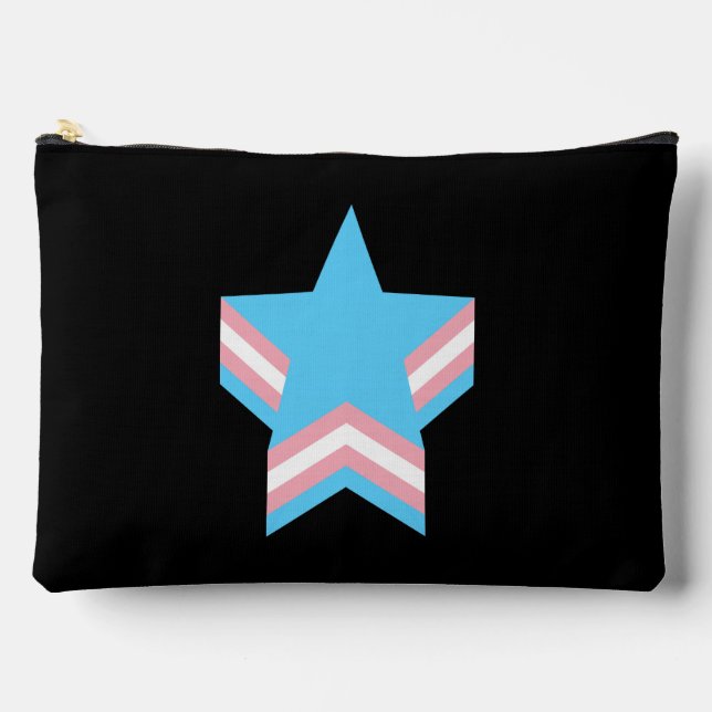 Transgender pride stars  accessory pouch (Front)