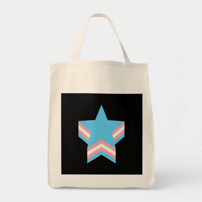 Transgender pride stars tote bag (Front)