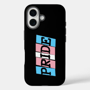 Transgender Pride text iPhone 16 Case