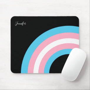 Transgender Rainbow Arc Pride Flag Personalised Mouse Pad