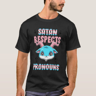 Transgender Satan Respect Pronouns Pentagram Trans T-Shirt