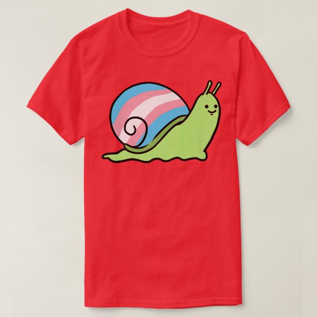 Transgender Snail Trans Pride  T-Shirt (Design Front)