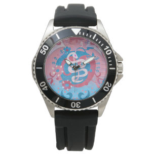 Transgender Snake Damask - Trans Pride Flag Colour Watch