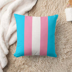 Transgender Stripes Flag Birthday Cushion