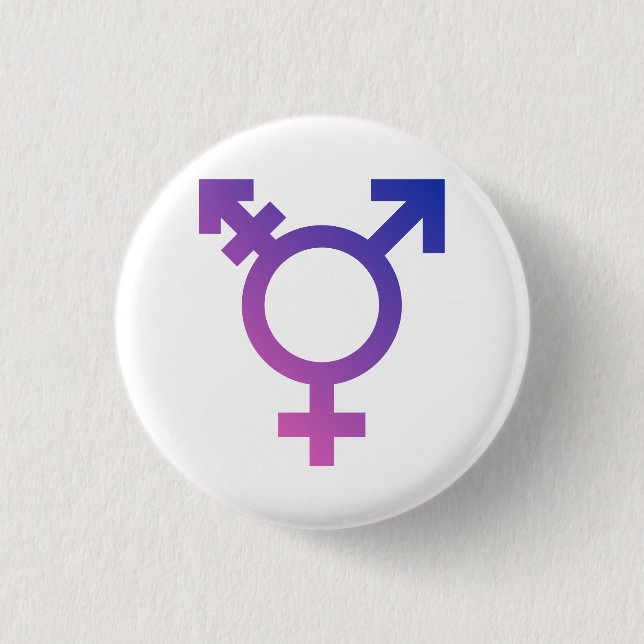 Transgender Symbol 3 Cm Round Badge (Front)