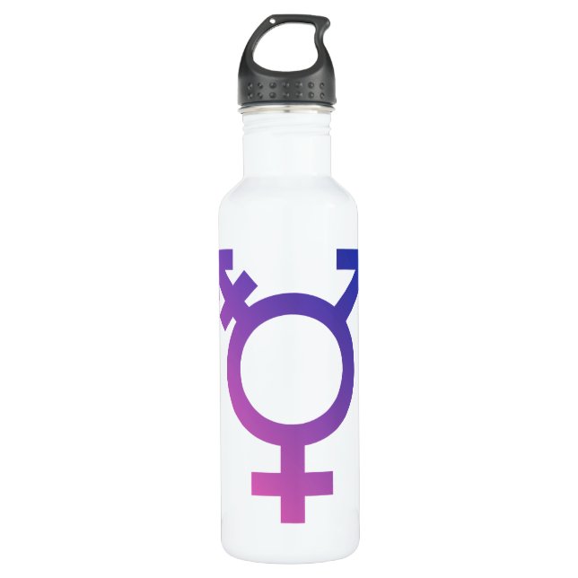 Transgender Symbol Logo 710 Ml Water Bottle (Front)