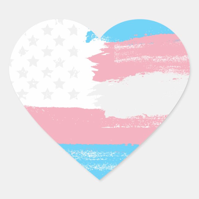 Transgender USA Flag | Sticker (Front)