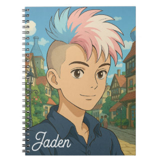 Transgender with Mohawk Anime Person | LGBTQIA+ Notebook