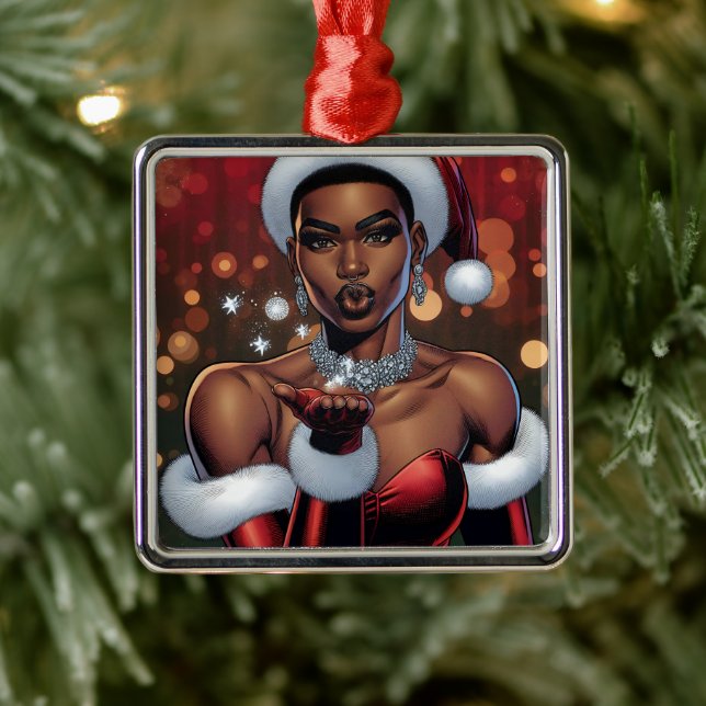 Transgender Woman Festive Christmas   Metal Tree Decoration (Tree)