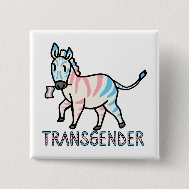 Transgender Zebra 15 Cm Square Badge (Front)