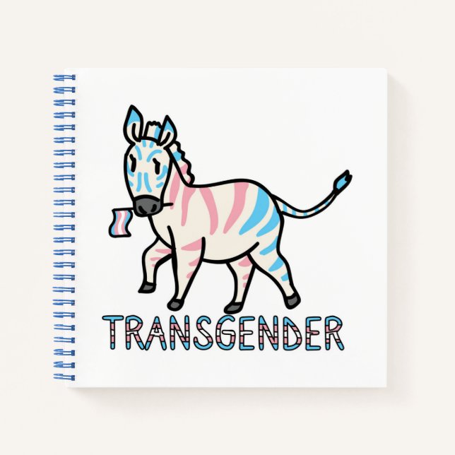 Transgender Zebra Notebook (Front)