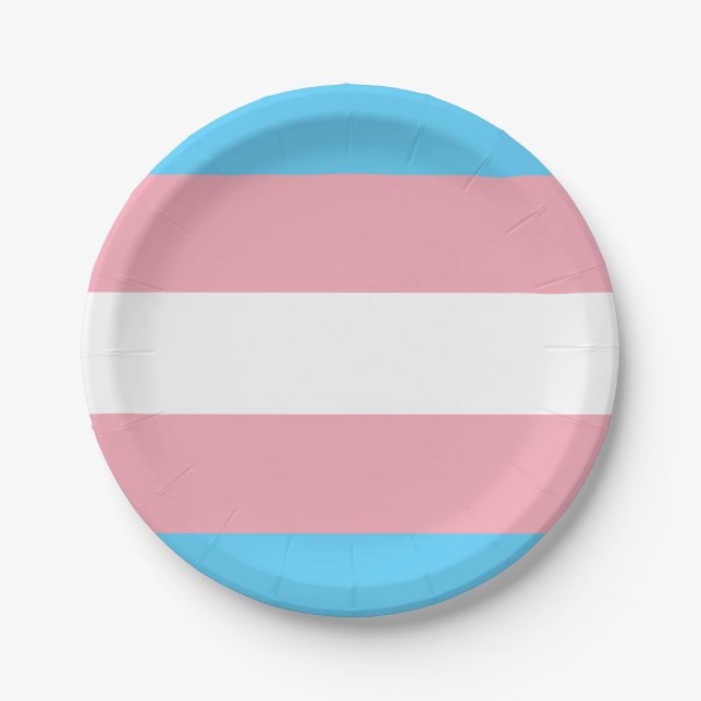 transgenic flag paper plate (Front)