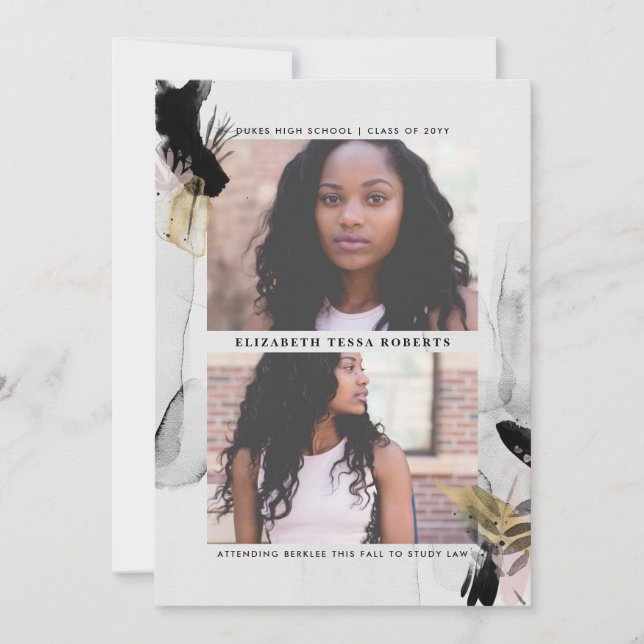 Transience 2 Photo Graduation Invitation (Front)