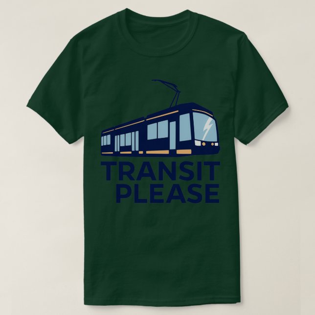 TRANSIT PLEASE dark T-Shirt (Design Front)