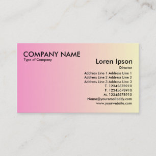 Transition - Pink to Pale Yellow Business Card