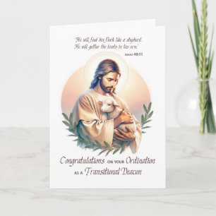 Transitional Deacon Ordination Congratulations Card