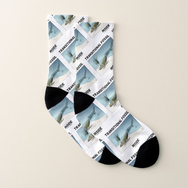 Transitional Fossil Inside Tiktaalik rosaea Socks (Pair)