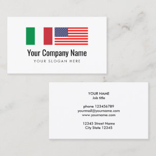 Translation service Italian English translator Business Card