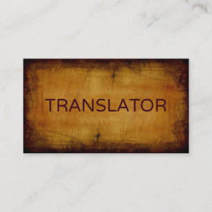 Translator Antique Brushed Business Card