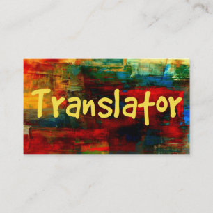 Translator in Paint Business Card
