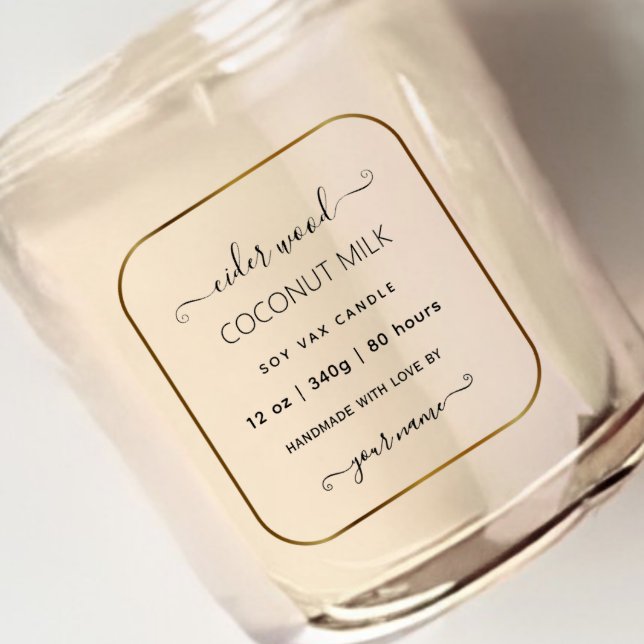 Translucent Clear Custom Gold Candle Labels (Creator Uploaded)