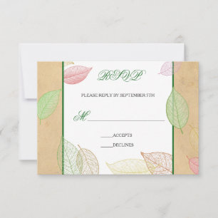 Translucent Fall Leaves - RSVP Card