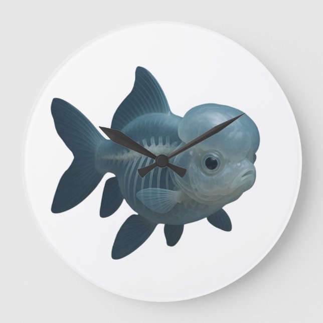 Translucent Fish Anatomy Large Clock (Front)