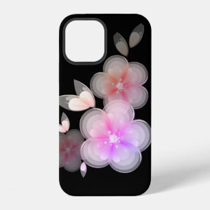 Translucent Flowers on Black Case-Mate iPhone Case