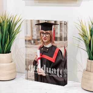 Translucent Letters "Graduate" Custom Photo Block