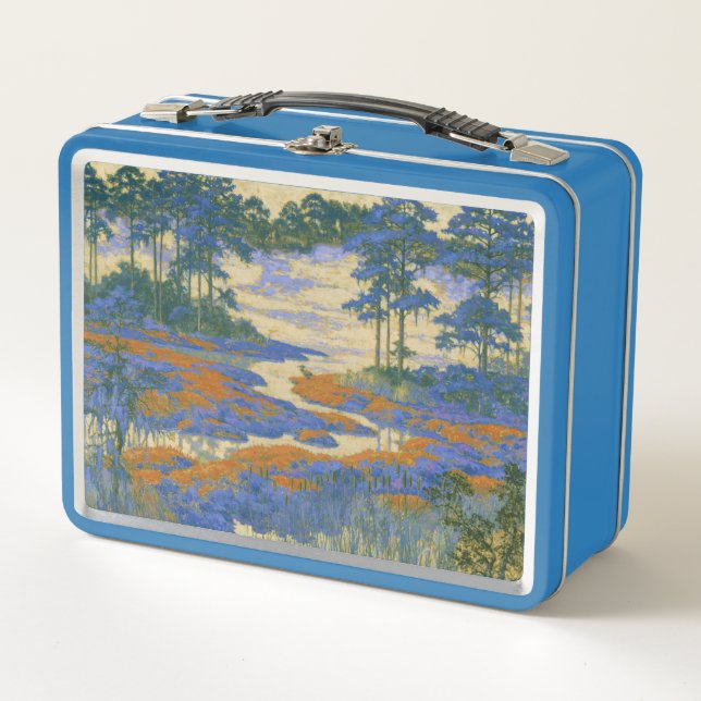 Translucent Marsh Fog Metal Lunch Box (Front)