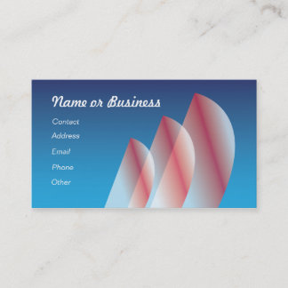 Translucent (scarlet) Tri-Sail Business Card